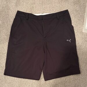 Puma Men's Dark Gray Flat Front Shorts